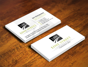 Design de Carte de Visite par Verified artistry (Design garden) pour Lime Street Wealth  | Design : #6946476