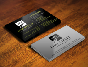 Design de Carte de Visite par Verified artistry (Design garden) pour Lime Street Wealth  | Design : #6976139