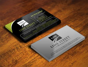 Design de Carte de Visite par Verified artistry (Design garden) pour Lime Street Wealth  | Design : #6976140