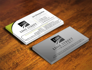 Design de Carte de Visite par Verified artistry (Design garden) pour Lime Street Wealth  | Design : #6976142