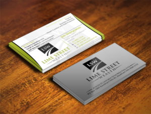 Design de Carte de Visite par Verified artistry (Design garden) pour Lime Street Wealth  | Design : #6976145