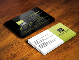 Design de Carte de Visite par Verified artistry (Design garden) pour Lime Street Wealth  | Design : #6986293