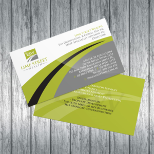 Design de Carte de Visite par Shradha pour Lime Street Wealth  | Design : #6976420