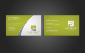 Business Card Design by upwork for Lime Street Wealth  | Design #6960452