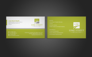 Design de Carte de Visite par upwork pour Lime Street Wealth  | Design : #6960673