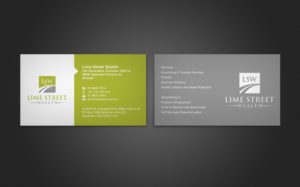 Design de Carte de Visite par upwork pour Lime Street Wealth  | Design : #6960756