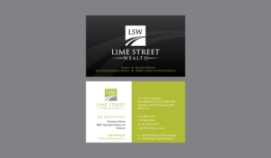Business Card Design by Md. Anwarul Haque for Lime Street Wealth  | Design #6977668