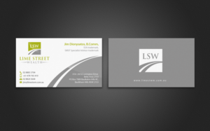 Business Card Design by chandrayaan.creative for Lime Street Wealth  | Design #6945158