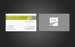Business Card Design by chandrayaan.creative for Lime Street Wealth  | Design: #6945162