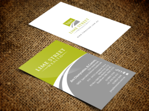 Design de Carte de Visite par chandrayaan.creative pour Lime Street Wealth  | Design : #6945165