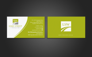 Business Card Design by chandrayaan.creative for Lime Street Wealth  | Design: #6945168