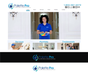 Logo Design by T I K H E - L M W for Palette Pro Painting & Renovation | Design: #7036875