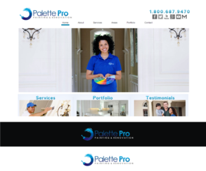 Logo Design by T I K H E - L M W for Palette Pro Painting & Renovation | Design: #7036876