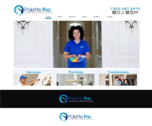 Logo Design by T I K H E - L M W for Palette Pro Painting & Renovation | Design: #7036877