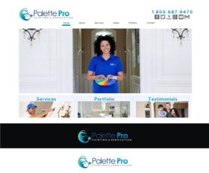 Logo Design by T I K H E - L M W for Palette Pro Painting & Renovation | Design: #7036878