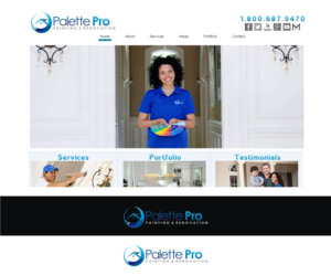 Logo Design by T I K H E - L M W for Palette Pro Painting & Renovation | Design: #7036879