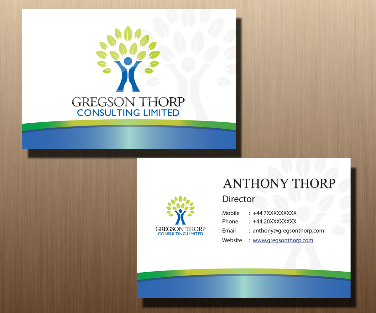 Diseño de Tarjeta de Presentación por terragold para Gregson Thorp Consulting Limited | Diseño #1867557