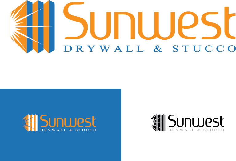 Logo Design by Breanne Owen for Sunwest Drywall & Stucco | Design #1801290