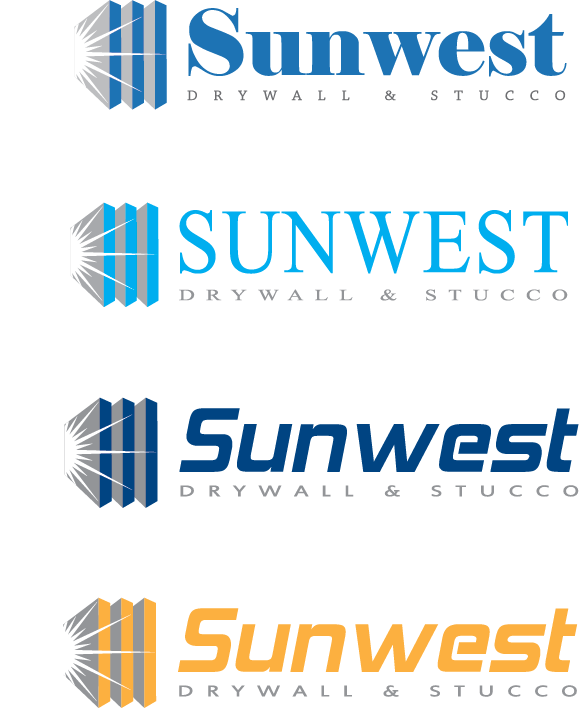 Diseño de Logo por Breanne Owen para Sunwest Drywall & Stucco | Diseño #1801842