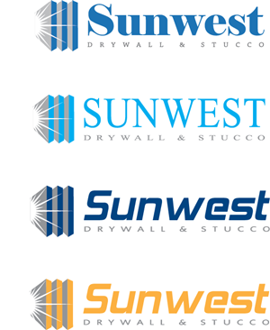 Logo Design by Breanne Owen for Sunwest Drywall & Stucco | Design: #1801842