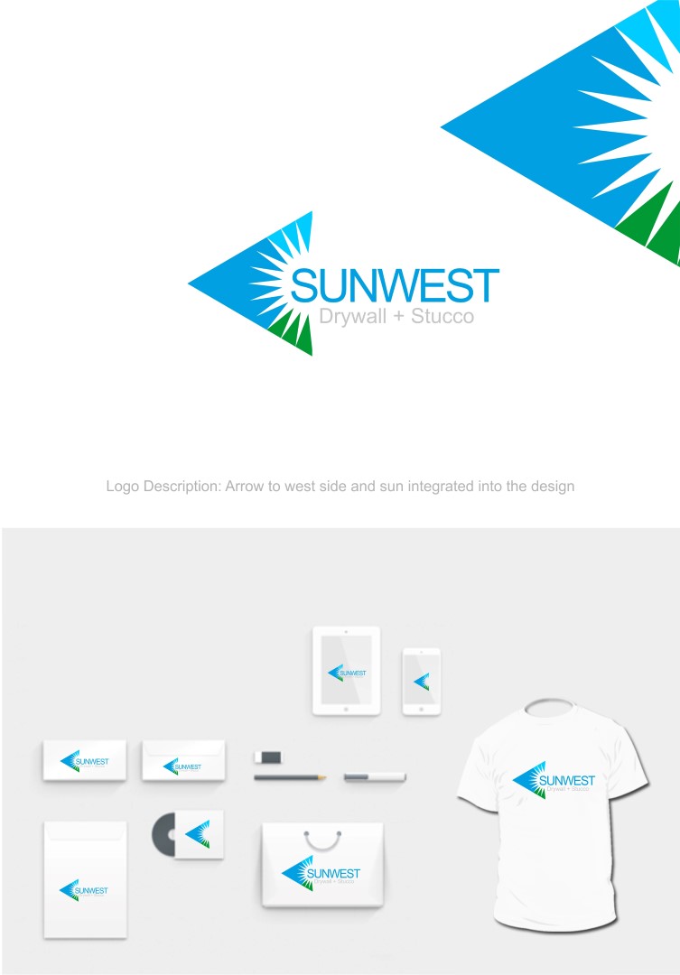 Logo Design by alok bhopatkar for Sunwest Drywall & Stucco | Design #1831560