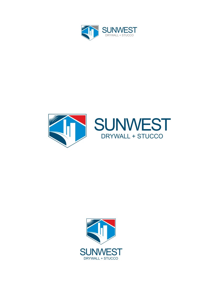 Logo Design by alok bhopatkar for Sunwest Drywall & Stucco | Design #1850267