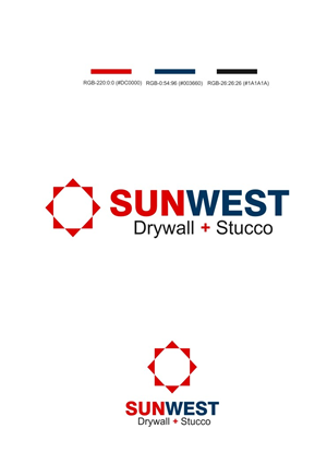 Logo Design by alok bhopatkar for Sunwest Drywall & Stucco | Design: #1850324