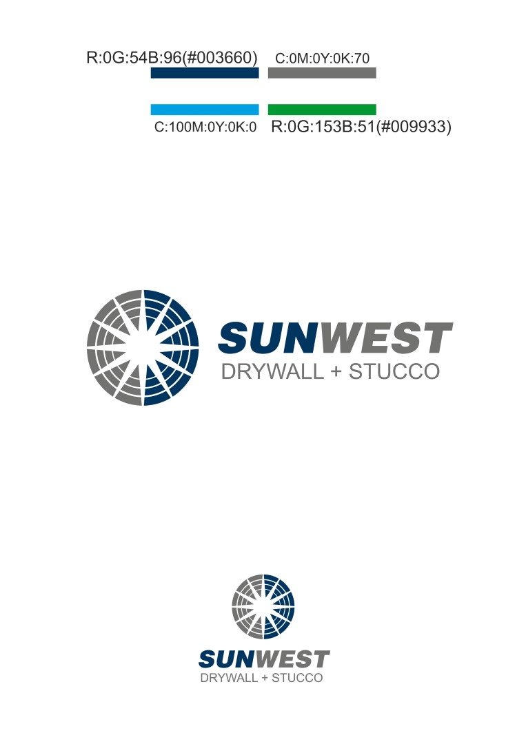 Logo Design by alok bhopatkar for Sunwest Drywall & Stucco | Design #1864488