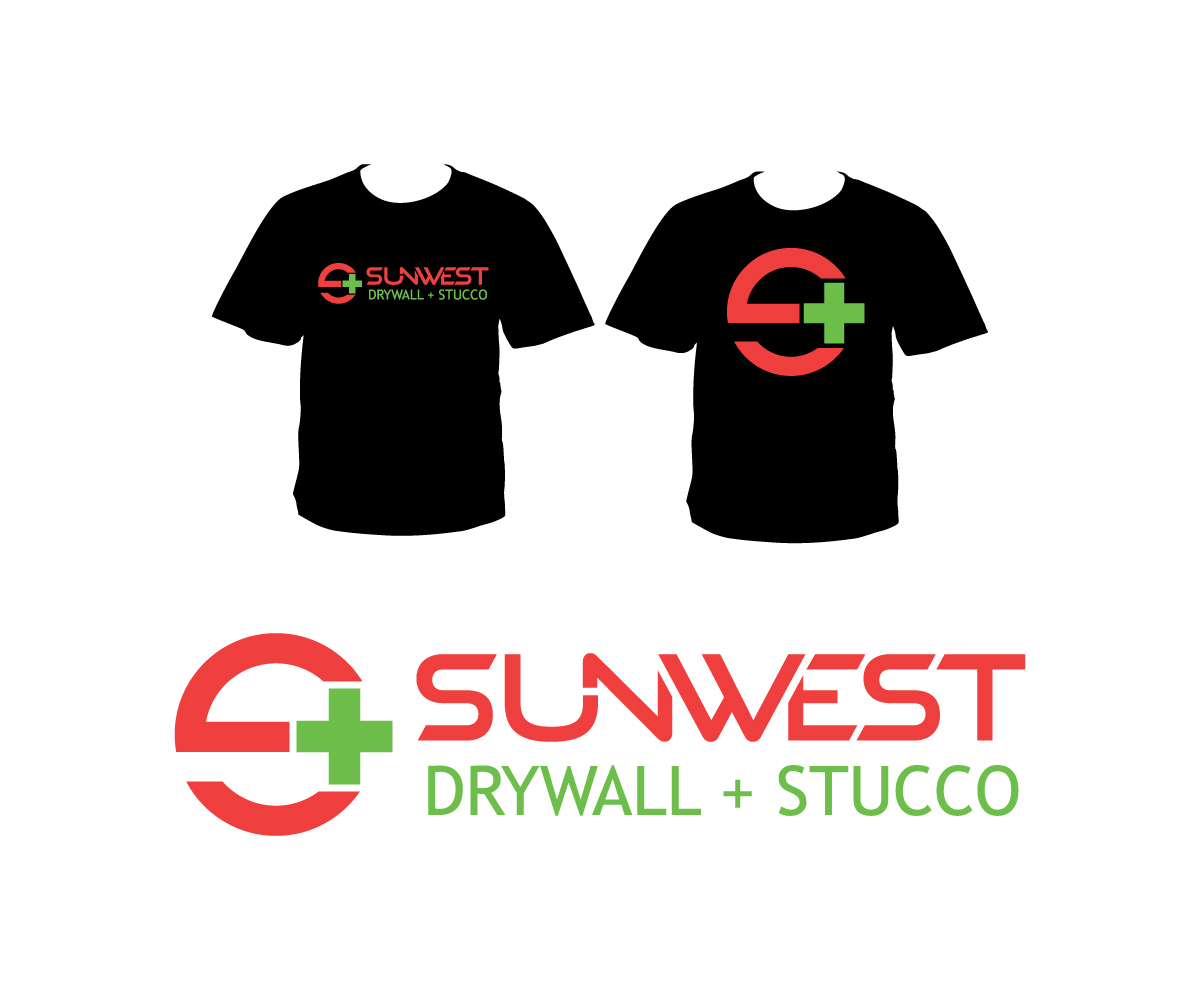 Logo Design by Crest Logo Designs for Sunwest Drywall & Stucco | Design #1819421