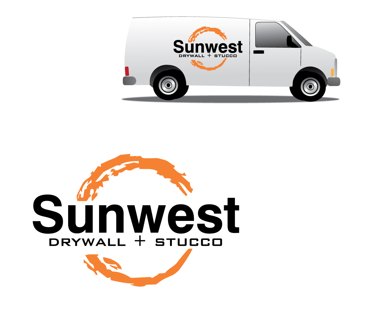 Logo Design by Crest Logo Designs for Sunwest Drywall & Stucco | Design #1819426