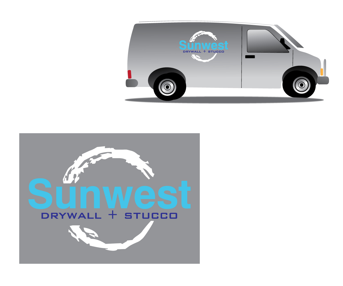 Logo Design by Crest Logo Designs for Sunwest Drywall & Stucco | Design #1824511