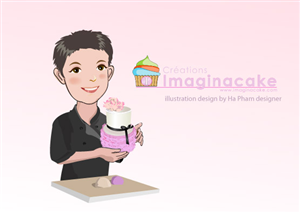 Cartoon looking pastry woman | Design Vectoriel par Hana