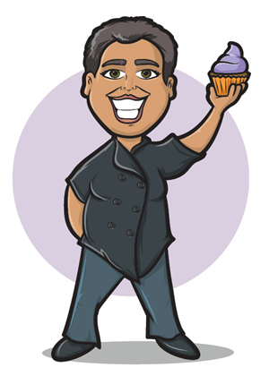 Cartoon looking pastry woman | Design Vectoriel par GraphicGeoff