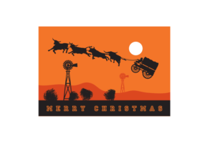 Texas/Western Holiday/Christmas Card | Card Design by Nigel B
