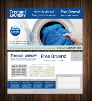 Postkarten-Design von meet007 für Tremont Laundry | Design: #7003392