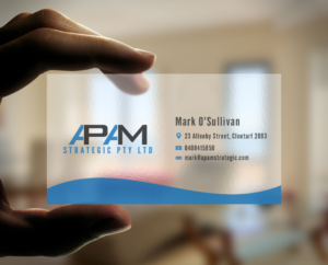 Visitenkarten-Design von Riz' für APAM Strategic Pty Ltd | Design: #6964508