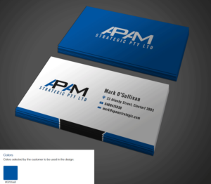 Visitenkarten-Design von Riz' für APAM Strategic Pty Ltd | Design: #7000539