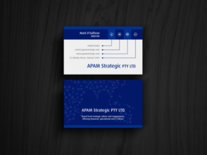 Visitenkarten-Design von HYPdesign für APAM Strategic Pty Ltd | Design: #7008872