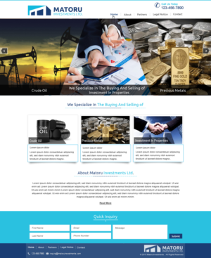 Diseño Web por harmi_199 para Matoru Investments Ltd | Diseño: #7019705