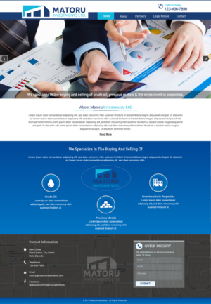 Diseño Web por harmi_199 para Matoru Investments Ltd | Diseño: #7031737