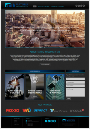 Matoru Investments Ltd - An invesmtent & trading company needs a web design | Web Design by -Marc-
