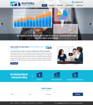 Matoru Investments Ltd - An invesmtent & trading company needs a web design | Web Design by Sbss