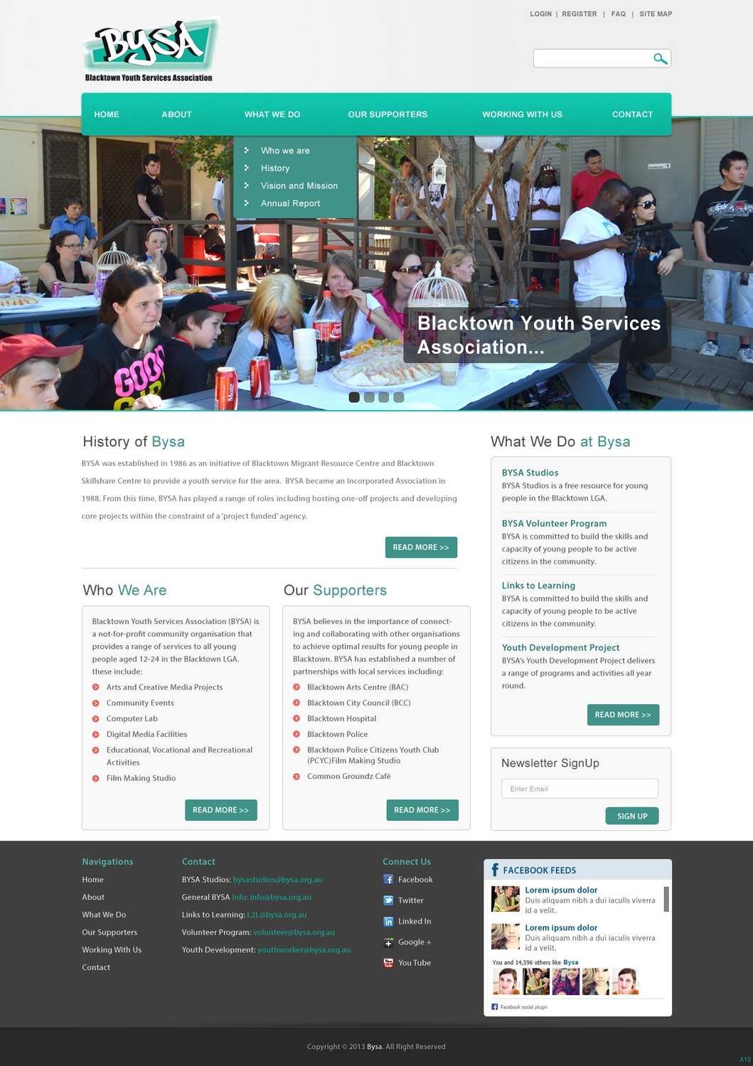 Web Design by pb for Blacktown Youth Services Association | Design #1822300