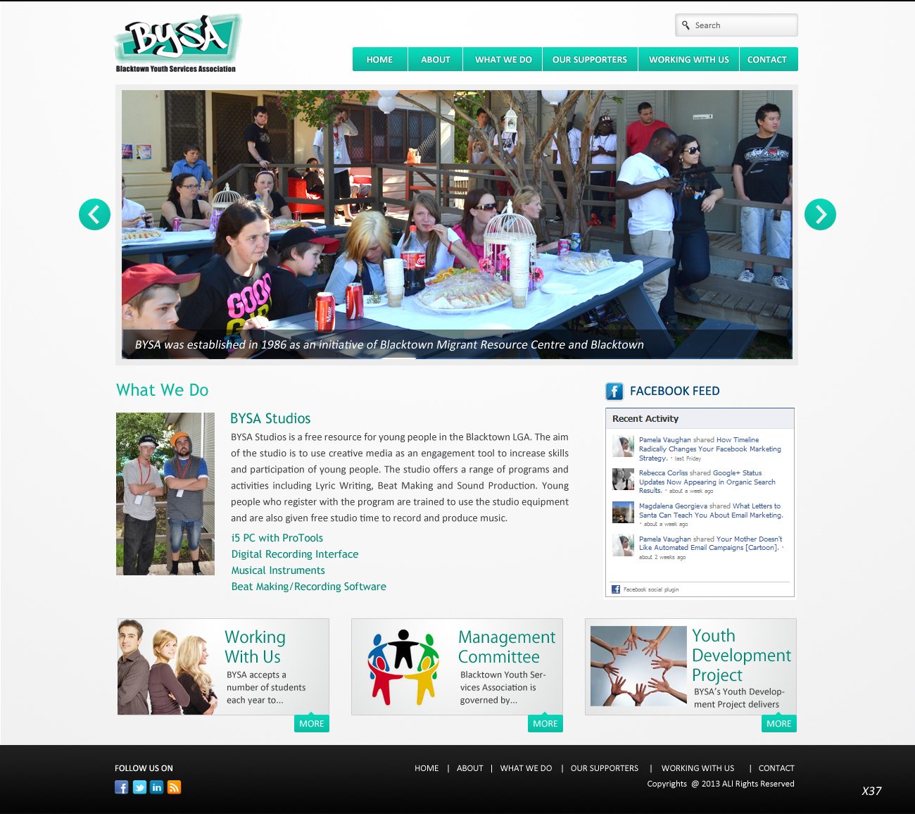 Web Design by pb for Blacktown Youth Services Association | Design #1827492