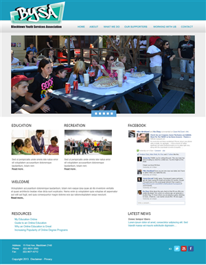 Web Design by pb for Blacktown Youth Services Association | Design: #1835633