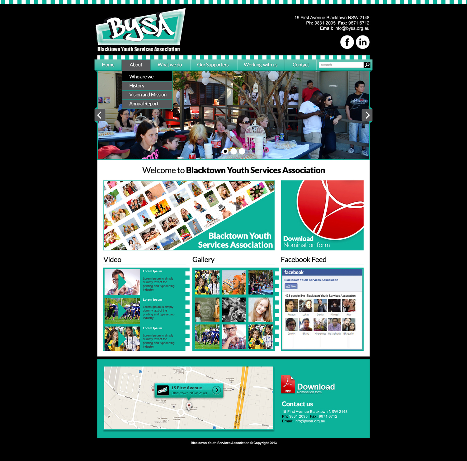 Diseño Web por Impressive Sol para Blacktown Youth Services Association | Diseño #1815934