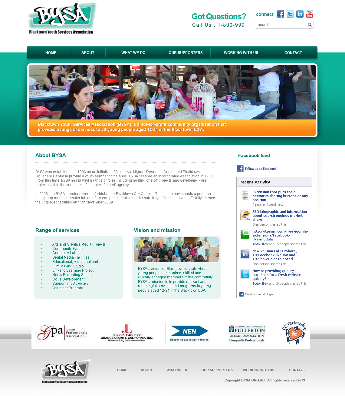 Web Design by eMango for Blacktown Youth Services Association | Design #1815536