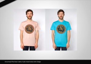 Arrowhead Pine Rose Cabins, Rustic forest/nature retro Design | Diseño de Camiseta por disign