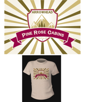 T-shirt Design by GiraphicSpark for Arrowhead Pine Rose Cabins | Design #7055278