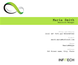 Diseño de Tarjeta de Presentación por Deliquesce Designs para Infitech | Diseño: #1791532